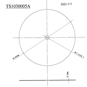 管理番号＝3D201 特殊ターンテーブルシート ドライカーボン（炭素繊維）製  TS1030005Aの画像4