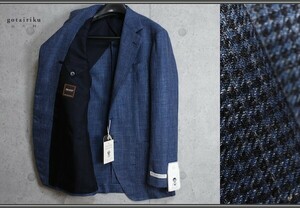  new goods . large land /gotairiku The STANDARD ARCHIVES spring summer made in Japan .DRAGO/ Drago silk linen jacket 34B/BB4/ wide width S/ navy blue blue /13 ten thousand 