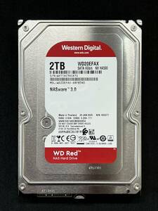 □【健康状態：正常】 Western Digital WD Red 2TB HDD WD20EFAX NX HA500 NAS Hard Drive 2020年製 SATA 【23767時間】 □ W01-0209