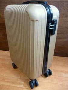○ スーツケース キャリーケース TSAロック 小型 旅行用 ベージュ ジャンク扱い ○K04-0206