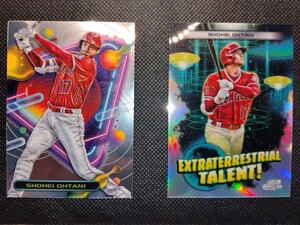 大谷翔平 コズミック2枚セット 【2023 TOPPS COSMIC CHROME EXTRATERRESTRIAL TALENT ! ET-9 & #91 BASE】 エンジェルス ドジャース