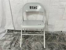 【米軍放出品】☆未使用品 MECO 折り畳みイス USMC オフィス パイプ椅子 1脚 (160)☆CB2E_画像2