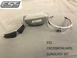 【米軍放出品】☆ESS CROSSBOW/クロスボウ ゴーグル サングラス ケース付 ミリタリー サバゲー バリスティックアイシールド(60)HB12KK#24