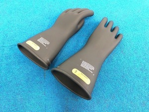 【米軍放出品】SALISBURY 電気絶縁グローブ サイズ9 耐電ゴム手袋 17000V 保護手袋 作業手袋 (80)☆CB5F