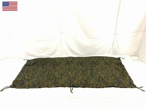 【米軍放出品】☆タープ テントシート 225cm×200cm 迷彩 ウッドランド ミリタリー キャンプ アウトドア MARPAT 防雨シート(60)AB28JK-2-W