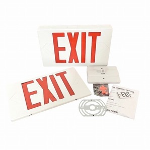 【米軍放出品】☆未使用品 非常口サイン LED 避難口 EXIT 電飾看板 防災 避難誘導 出口標識 UTOPIA (60)☆CB26Wの画像1