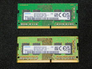 【SAMSUNG】【8GB (4GBx2)】【PC4-21300 / DDR4-2666V】【S.O.DIMM】【動作確認済み】＜管理：SAM-2666V2122-4G2＞