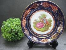 ☆1000スタ☆【美品】リモージュ キャッスル LIMOGES CASTEL FRANCE 22K GOLD 中皿 18.5ｃｍ プレート ブランド食器 洋食器 金彩 飾皿 人気_画像1