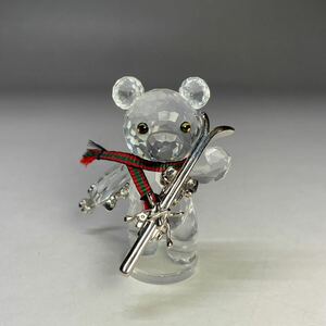 スワロフスキー SWAROVSKI 置物 クマ BEAR クリスタル クリスタルガラス インテリア オブジェ フィギュリン くま 熊 スキー