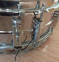 Ludwig 60年代 Pre Serial Super Ludwig 400 14×5 Brass COB 初期型ブラスフープラディック スーパーラディック スネア_画像4