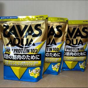 【3袋計2.4kg】ザバス SAVAS アクア ホエイプロテイン100 レモン風味 800g 明治 プロテイン