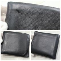 ☆PRADA☆ プラダ 二つ折り財布 折り財布 財布 札入れ ウォレット ブラック 黒 レザー 本革 シンプル ロゴ メンズ 男性 紳士 送料無料_画像8