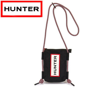 HUNTER (ハンター) UBP1514NRS TRAVEL RIPSTOP PHONE POUCH フォンポーチ BLACK / REDBOX LOGO HU248