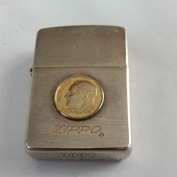 ZIPPO ライター メダル貼り 彫刻 送料無料