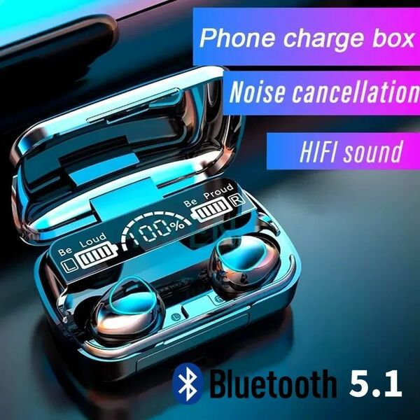 Bluetooth イヤフォン ノイズキャンセリング ワイヤレスイヤホン Bluetooth 充電ボックス Hi-Fi イヤホン 高品質 ワイヤレス