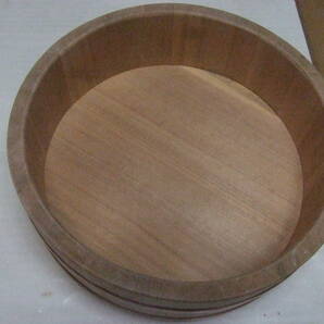 寿司桶 飯台 木製 すし桶 木桶 おひつ 飯切 銅タガ 手巻き寿司 古道具 寿司屋の画像1