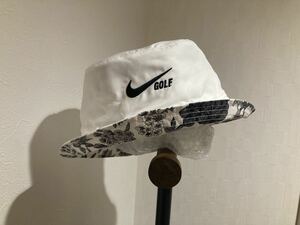 【送料無料】NIKE GOLF ナイキ ゴルフ リバーシブル バケットハット メンズ ボタニカル ドライフィット 速乾 帽子 美品 正規