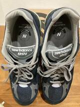 【送料無料】28.0cm New Balance M991NV NAVY MADE IN ENGLAND ニューバランス イギリス ネイビー グレー ホワイト 紺 UK9.5 US10_画像4