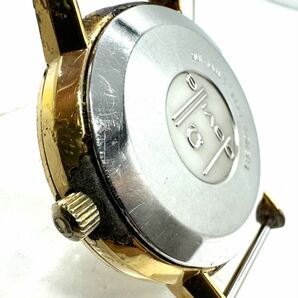 OMEGA オメガ 腕時計 メンズ AT 自動巻 DE VILE デビル ゴールド文字盤 アンティーク ラウンドフェイス デイト 可動品の画像5