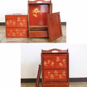 時代 花見重 HK-a-03439 / 明治 沈金 銀金具 重箱 時代漆器 懐石道具 本漆 茶懐石 テーブルウェアの画像9