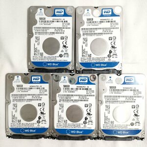 【CD info正常・動作ジャンク品】WD WD5000LPCX (2.5インチ/500GB/SATA/5400rpm/7mm)【10枚セット】 HDD001