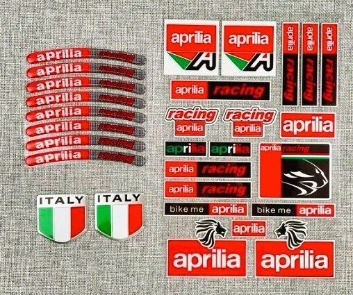 【送料無料♪】 ☆★ aprilia ステッカーセット♪ ホイル用+ITALY+aprilia racing ★ みかんの盛り沢山セットなのだ♪ カスタムキット ★☆