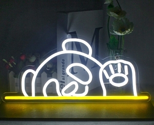 ☆★ パンダ Hello～♪ 永遠のマスコット ☆ パンダ ★ NEON SIGN お部屋 キッチンカー 店舗 ネオン看板 USB電源 ★☆ 【送料無料♪】