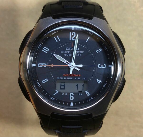 カシオ ウェーブセプター WVA-430J 電波ソーラー タフソーラー メンズ腕時計【電池交換済】