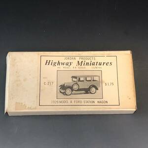 1/87 ジョーダンプロダクツ　HIGHWAY MINIATURES 1929 FORD STATION WAGON 未組立