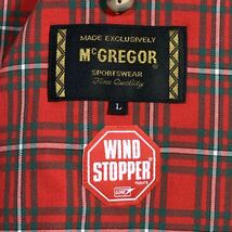 McGREGOR【50周年記念 WINDSTOPPER】マクレガー スイングトップ ドリズラージャケット 裏地チェック ベージュ L ウインドストッパー 防風_画像9