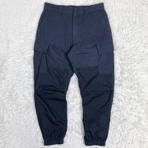 【ENGINEERED GARMENTS x Pilgrim Surf】カーゴパンツ 裾リブ ジップ ネイビー Sサイズ エンジニアードガーメンツ ピルグリム 