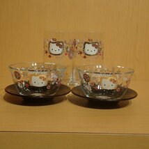 【中古】 Hello Kitty ハローキティ キティちゃん グラス 冷茶カップ　６点セット 2001年製食器【質屋】【代引き手数料無料】_画像2