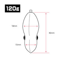 タングステンオモック120ｇ遊動式　2セット　タイラバ等_画像2