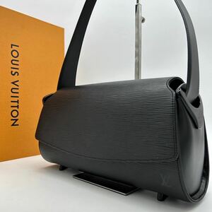 1円〜【美品】ルイヴィトン LOUIS VUITTON エピ ノクターン ショルダーバッグ ハンドバッグ LVロゴ フラップ レザー 肩掛け ブラック 黒