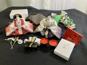 ☆美品☆ １円～　ひな人形　雛人形　裕光作　三五親王　友禅　平飾り　ひな祭り