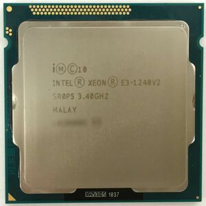 XEON E3-1240 V2 ×1枚 Intel CPU 3.40GHz SR0P5 4コア 8スレッド ソケット FCLGA1155 サーバー用 BIOS起動確認済【中古品】【送料無料】