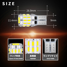 1円~ T10 T16 LEDバルブ 10個 30SMD 6500K スーパーホワイト 12V 24V CANBUS キャンセラー ポジション ナンバー ランプ 送料無料_画像5