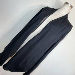 B717#PENNYBLACKpe knee black * black / chiffon Layered * cashmere . silk * long cardigan #M