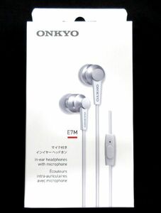 送料185円■ws043■▼ONKYO マイク付き インイヤーイヤホン E7M【シンオク】【クリックポスト発送】