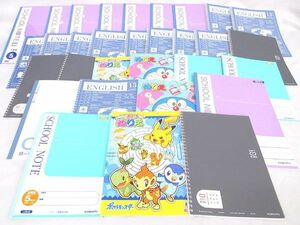 送料300円(税込)■rr301■英語ノート・ぬりえ ポケモン 等 7種 31冊【シンオク】