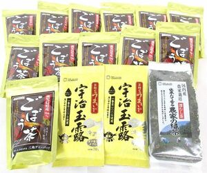 送料300円(税込)■rr013■◎ティーツボイチ お茶(ごぼう茶・宇治玉露 等) 3種 15点【シンオク】