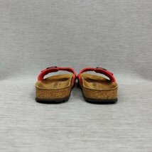 Z571 BIRKEN STOCK ビルケンシュトック サンダル 23.0cm MADRID マドリッド レッド ビルコフロー ドイツ製 ワンストラップ_画像5