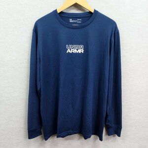 B249 UNDER ARMOUR アンダーアーマー 長袖 カットソー LG ネイビー バスケットボール Tシャツ UA LS Tee ロンT スポーツ トレーニング