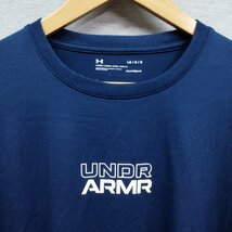 B249 UNDER ARMOUR アンダーアーマー 長袖 カットソー LG ネイビー バスケットボール Tシャツ UA LS Tee ロンT スポーツ トレーニング_画像2