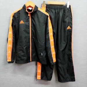 B323 adidas アディダス ウインドブレーカー セットアップ ジャケット パンツ ウィンドブレーカー ライン スポーツ ブラック メンズ M