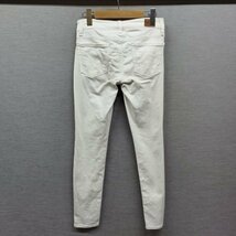 B457 American Eagle Outfitters アメリカンイーグル アウトフィッターズ デニム パンツ ストレッチ スキニー レディース ホワイト 0_画像5