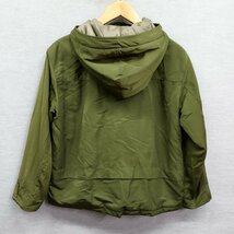 B481 UNIQLO ユニクロ ウォーム パデット パーカ 中綿 ジャケット フーディー アウター アウトドア キッズ ジュニア オリーブ サイズ 150_画像6