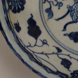 中国古美術 明時代 青花 神獣 飾皿 盤 皿の画像5