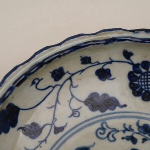 中国古美術 明時代 青花 神獣 飾皿 盤 皿の画像4