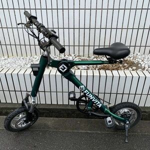 【訳あり品】折りたたみ電動アシスト自転車 12インチ GX 保証なし グリーン GX-B⑧